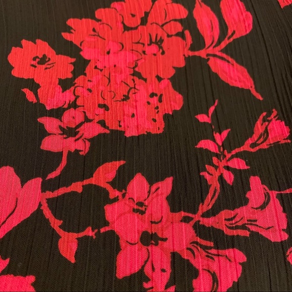 NWT Roz & Ali Floral Print Long Sleeve Blouse - Picture 10 of 13